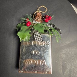 Letters To Santa Vintage Mailbox Christmas‎ Ornament Distressed